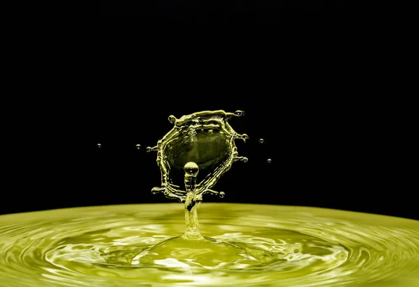 Water Splash Crown Resulting Drop Collision Stock Image