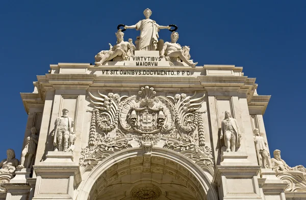 Arco triunfal da rua Augusta — Fotografia de Stock