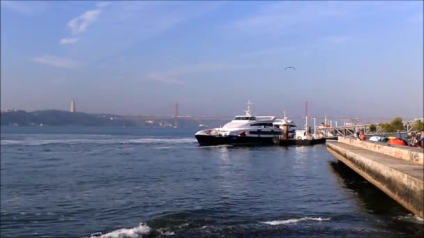 River Ferry Terminal. — Stock video