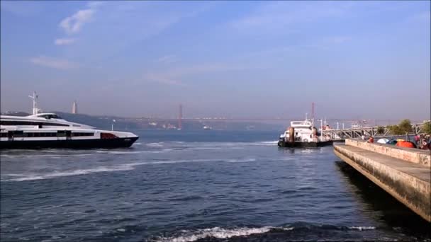 River Ferry Terminal. — Stock Video