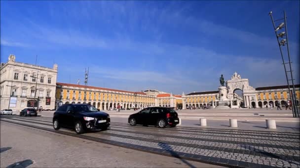 Vista de la Plaza del Comercio — Vídeo de stock