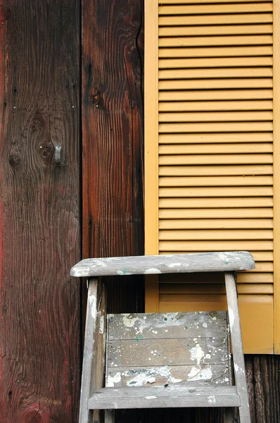 Pannello Parete Legno Una Casa Visualizzata All Aperto — Foto Stock