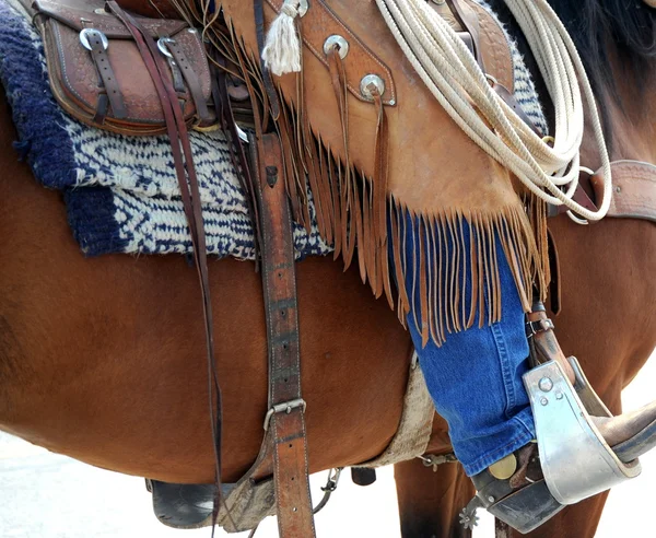 Cowboy a cavalo . — Fotografia de Stock