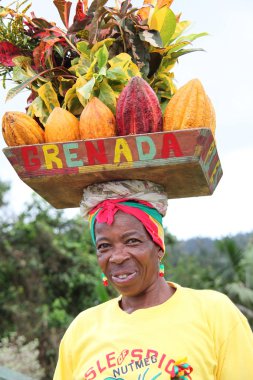 Grenada baharat Bayan satıcı.