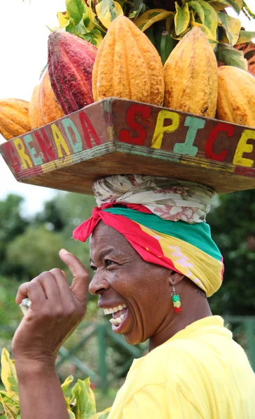 Grenada baharat Bayan satıcı.