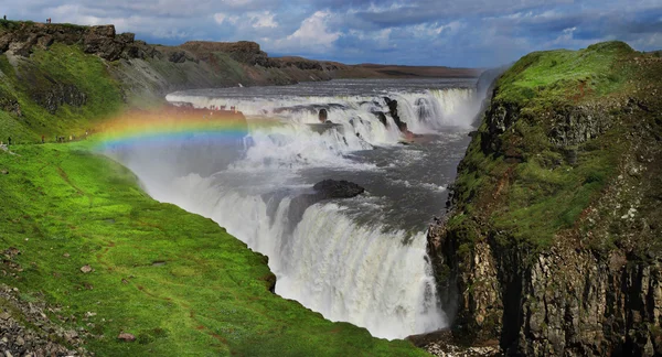 Wasserfall in Island. Gullfoss. — Stockfoto