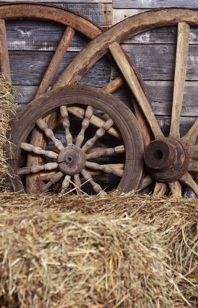Old wheels from cart — Stock Photo, Image