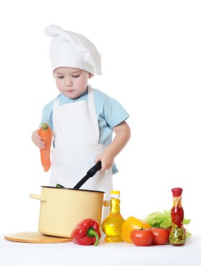 Cook şapkalı çocuk