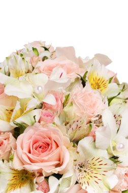 Bir buket güzel çiçek.