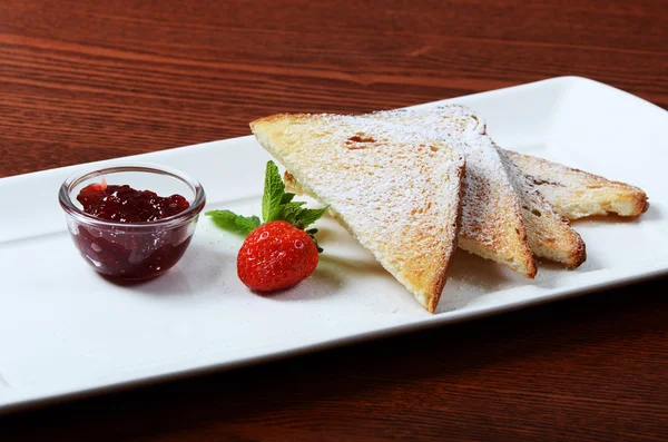 Toast con zucchero a velo — Foto Stock