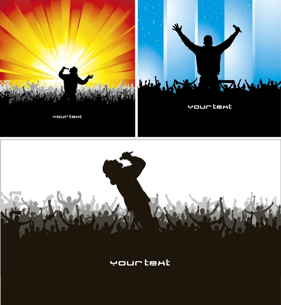 Set plakát a koncert. — Stock Vector