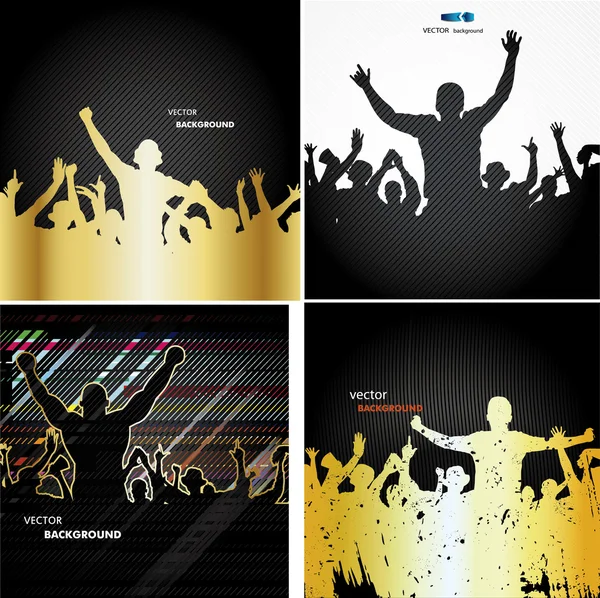 Définir des affiches pour les championnats sportifs et les concerts — Image vectorielle