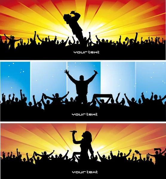 Set affiche pour concert de musique . — Image vectorielle