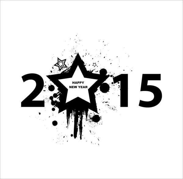 Новый 2015 год на белом фоне. Абстрактный плакат — стоковый вектор
