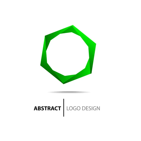 Un círculo verde abstracto. Plantilla Logo . — Archivo Imágenes Vectoriales