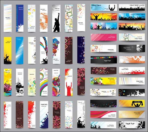 Mix Collection banners verticales y horizontales — Archivo Imágenes Vectoriales