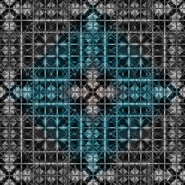 Vzor modrá, černá, krystal — Stock fotografie