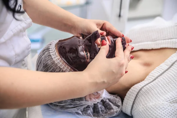 Maschera Cioccolato Viso Spa Trattamenti Cioccolato Salone Bellezza Spa — Foto Stock