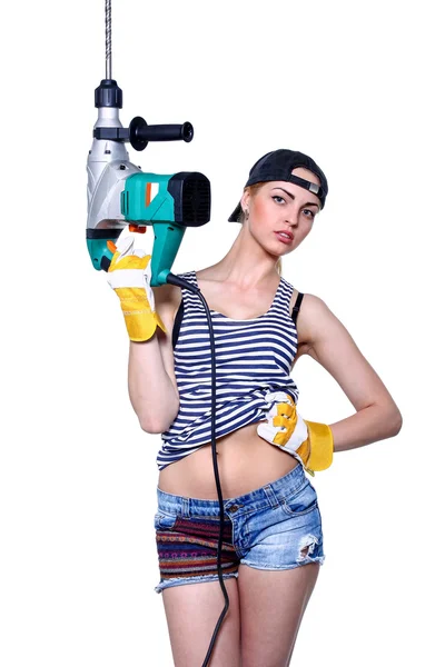 Sexy builder woman — Stock Photo, Image