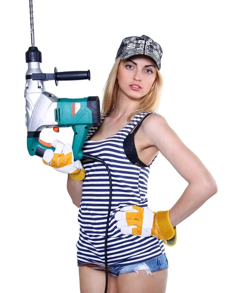 Sexy builder woman — Stock Photo, Image