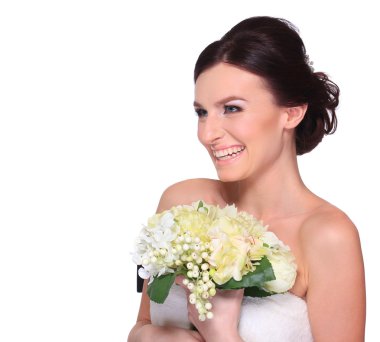 genç ve güzel bir gelin portresi.