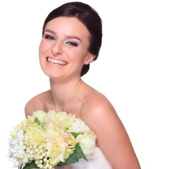 genç ve güzel bir gelin portresi.