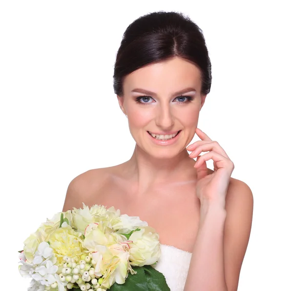 Porträt einer jungen schönen Braut. — Stockfoto