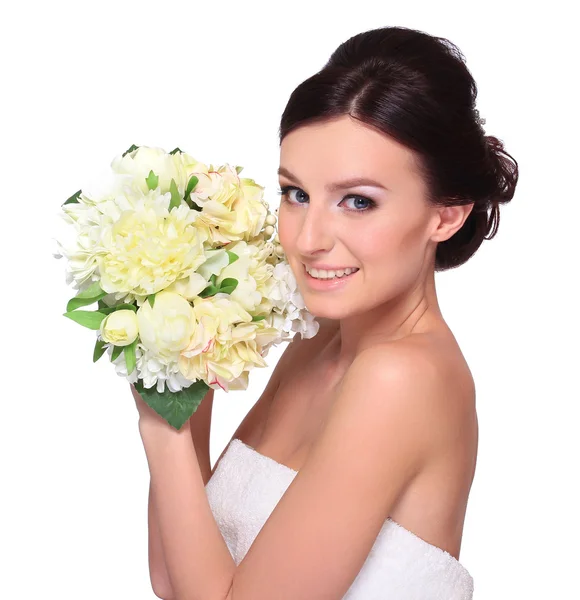 genç ve güzel bir gelin portresi.