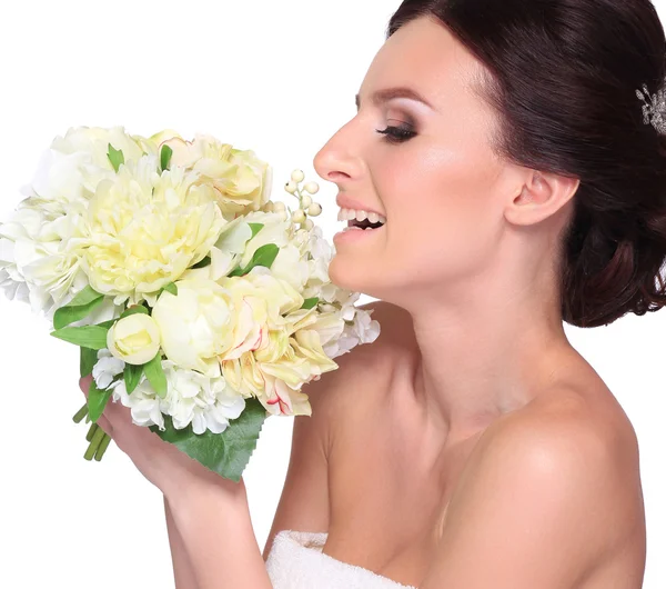 genç ve güzel bir gelin portresi.