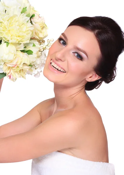 Porträt einer jungen schönen Braut. — Stockfoto