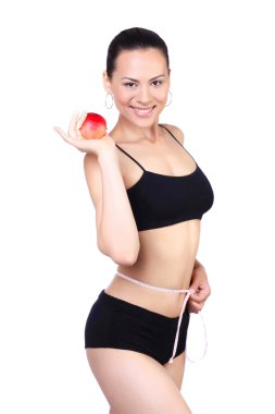 Atletik rakam ile kız