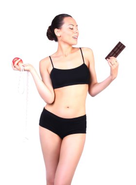 Atletik rakam ile kız