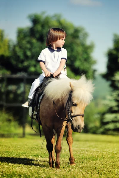 Prime lezioni di equitazione — Foto Stock