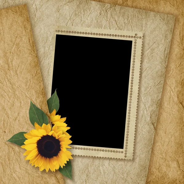 Arka plan üzerinde çiçekler ile tatil için kart — Stok fotoğraf