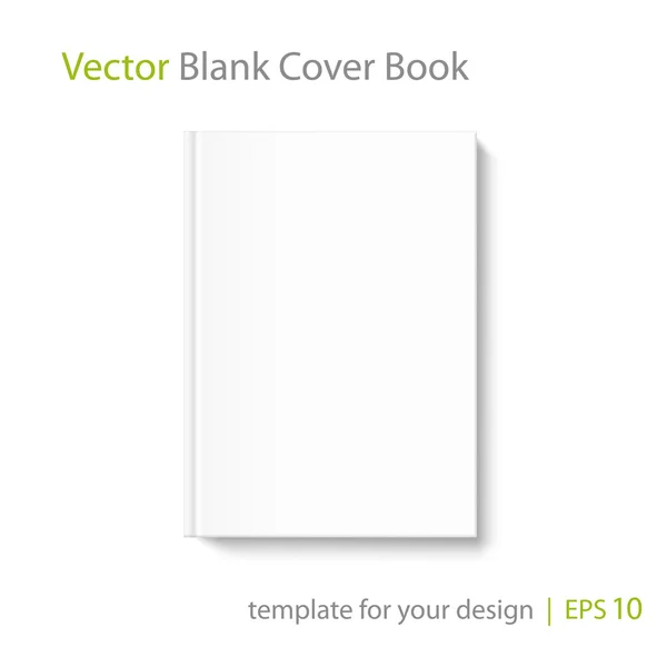 Modelo de capa de livro em branco no fundo branco — Vetor de Stock