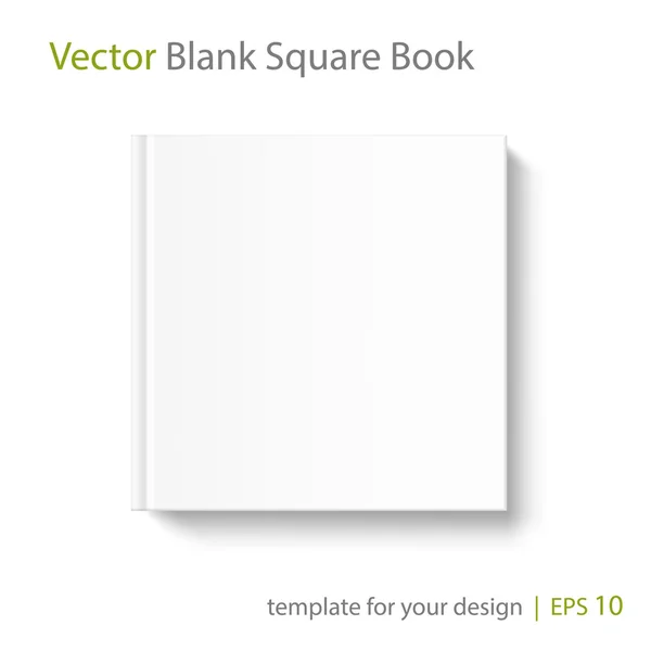 Modello di copertina quadrata bianca su sfondo bianco — Vettoriale Stock