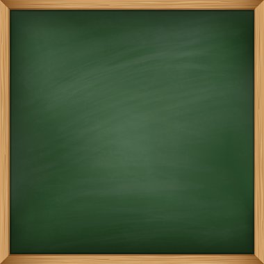 Ahşap çerçeve ile boş yeşil kara tahta. Şablon