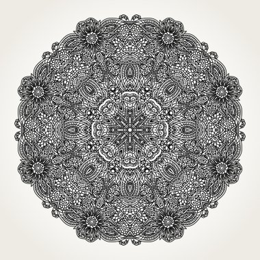 Süslü doodle mandala