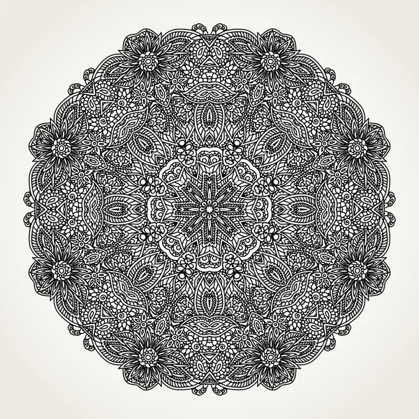 Mandala de doodle orné — Image vectorielle