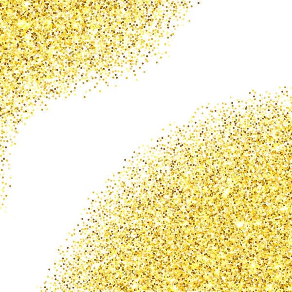 Gouden glitter getextureerde hoeken — Stockvector