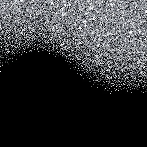 Silver glitter texturerat gränsen — Stock vektor