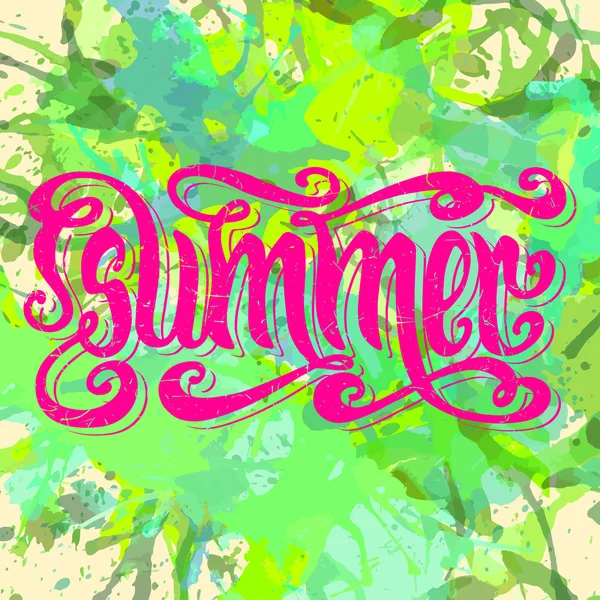 Bunte Sommer-Schriftzüge — Stockvektor