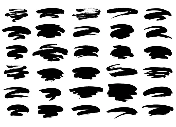 Black paint strokes — Stock Vector