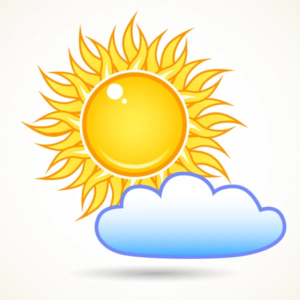 Sun in the sky — Stock Vector