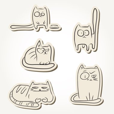 Kağıt komik kediler