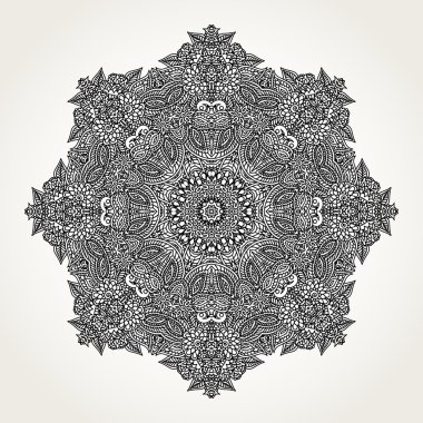 Süslü doodle mandala