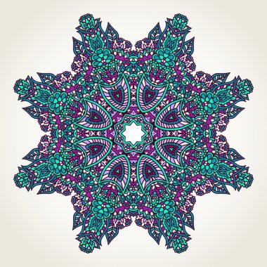 Çiçek doodle mandala