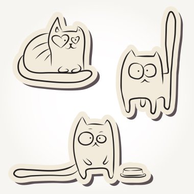 Kağıt komik kediler