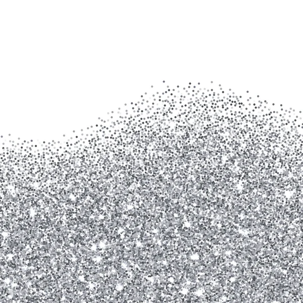 Silber glitter texturierter Rand — Stockvektor