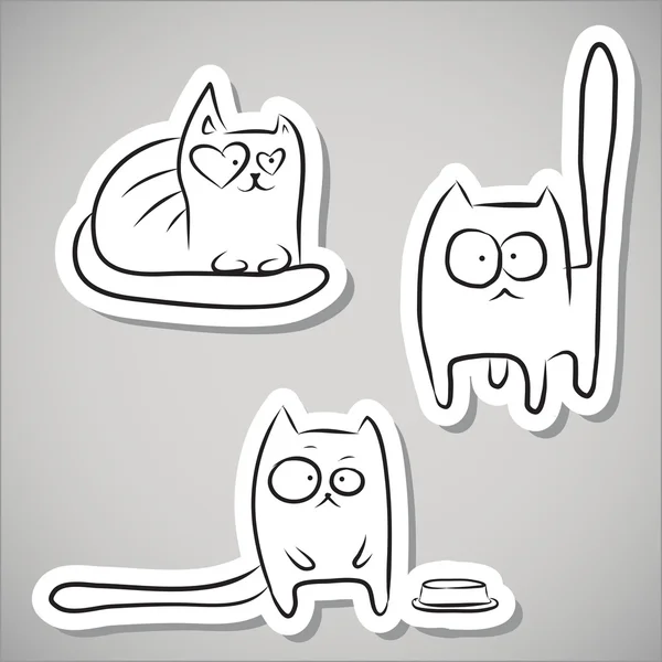 Śmieszne koty papieru — Wektor stockowy